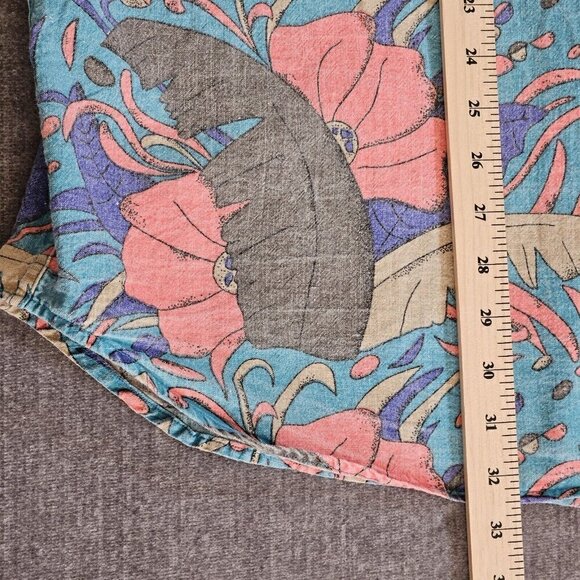 Revenge Shirtmakers Shirt Mens L 100% Cotton Allover Floral Tropical Print VTG - Picture 4 of 11